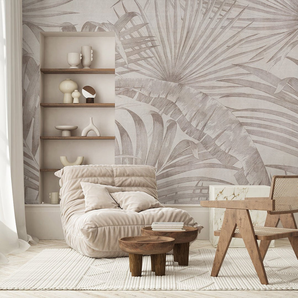 Duron Paints & Wallcoverings accent wall wallpaper installation in Charlotte NC
